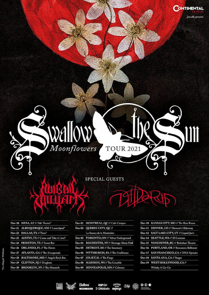 Swallow The Sun "Moonflowers" 2021 tour